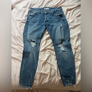 Zara Man Distressed Denim size IS 36 skinny fit